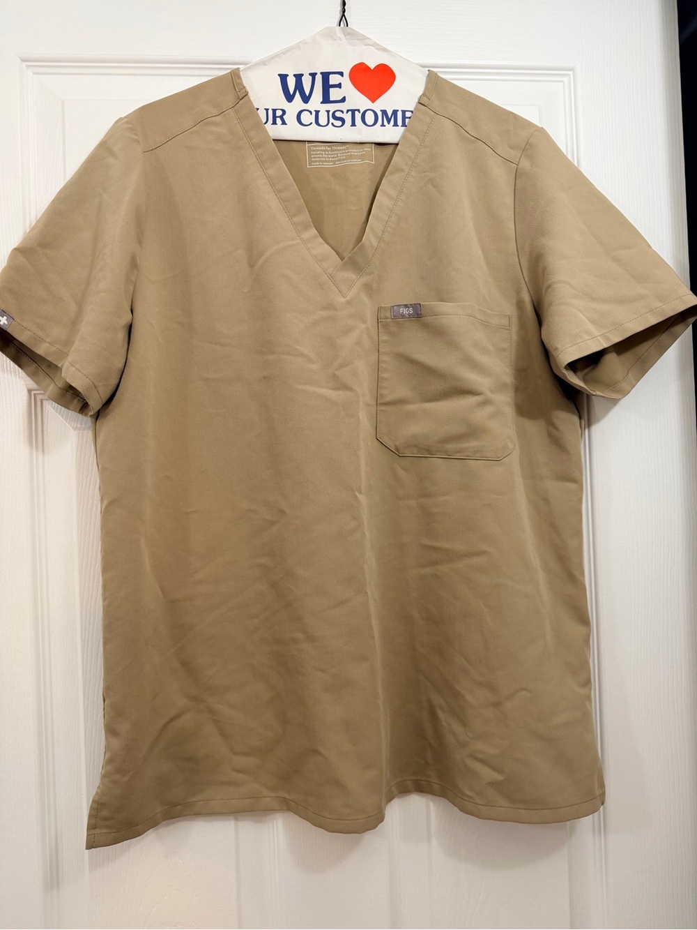 Figs Caterina Scrub Top - Latte (L)